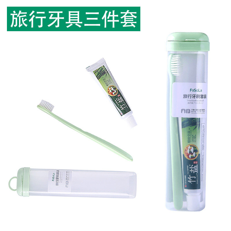 Travel Soft Hair Toothbrush Toothpaste Storage Box Portable Brushing Wash Set Travel Travel Toiletries Dental Set Box