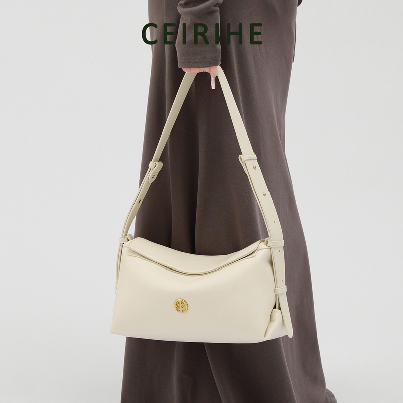 Ceirihe Vegetable-Tanned Leather Milk Carton Bag Commuter Underarm Bag Women's Large-Capacity Pillow Bag Fashionable Shoulder Crossbody Bag Ceirihe Vegetable-Tanned Leather Milk Carton Bag Commuter Underarm Bag Women's Large-Capacity Pillow Bag Fashionable Shoulder Crossbody Bag