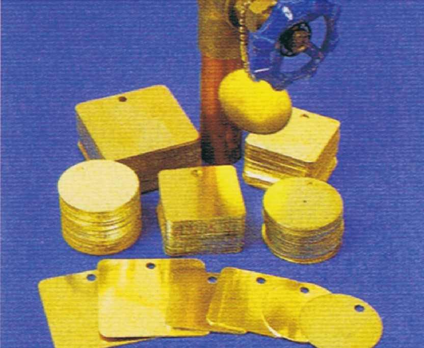 National standard GB brass pipe metal punching tag stainless steel square round pipe sign aluminum tag