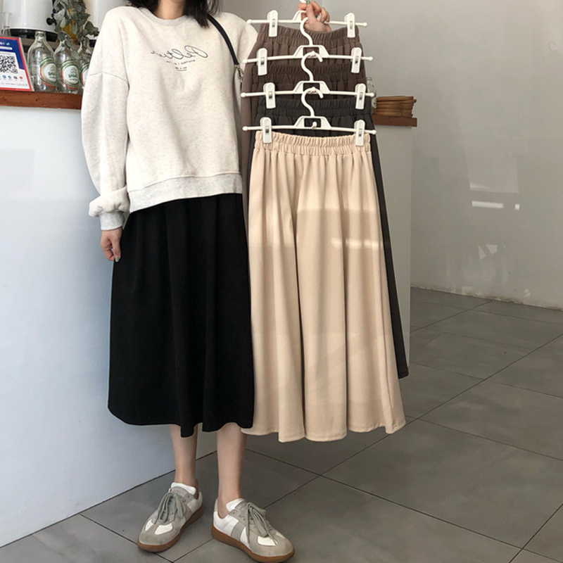 Large size women's wear half - body dress girl MM2022 new fat girl's Japanese style wears a-letter skirt