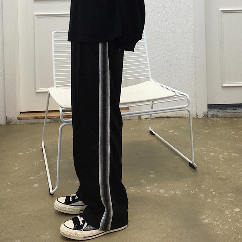 Plus-size autumn and winter women's clothing in 2022 new student salt girls wear loose wide-leg straight-leg casual pants to look thin