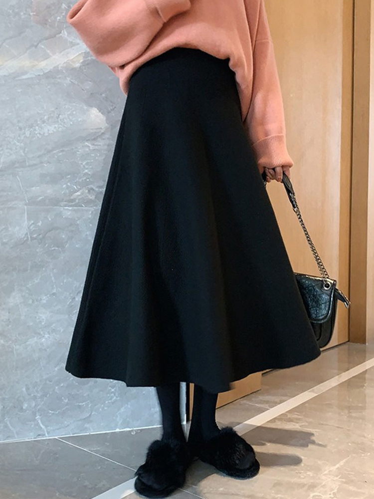 Large size female dress Fat sister 2022 New aword half-body dress with long version of high waist display slim fit for pear shape