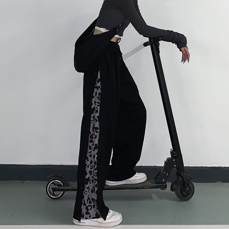 Large size fashion pants 2022 spring and autumn fried street trousers in high street casual broadband is thin