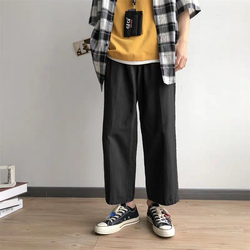 Large size suitable for hip thigh coarse casual pants woman loose 100 lap straight cylinder student hyperfire cec pants broadlegged pants
