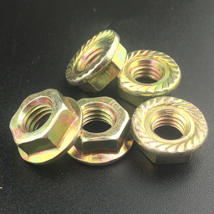 Galvanized hexagon flange nut with pad tooth nut Non-slip tooth nut M3M4M6M8M10M12M14M16