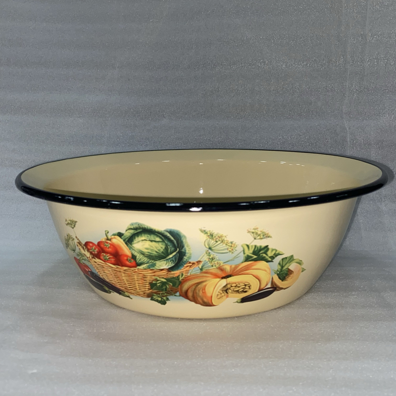 Russian Original Imported 3.5-Liter Enamel Basin, Nostalgic Retro Style, Suitable for Kneading Dough, Washing Vegetables, and Use in the Home, New for Newlyweds Russian Original Imported 3.5-Liter Enamel Basin, Nostalgic Retro Style, Suitable for Kneading Dough, Washing Vegetables, and Use in the Home, New for Newlyweds
