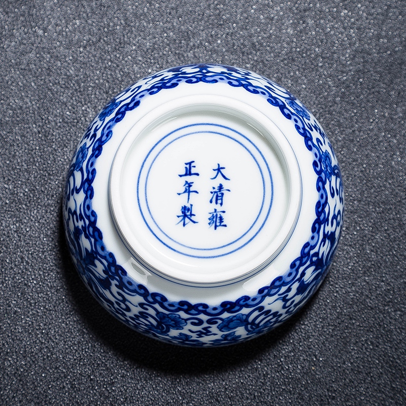 Jingdezhen master cup hand - made under glaze color porcelain ceramic sample tea cup individual cup kung fu tea cup bowl