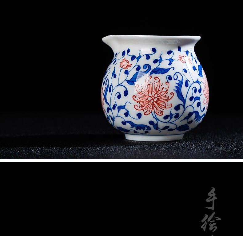 Jingdezhen blue and white porcelain ceramic fair keller of tea accessories and tea cup and cup points) a cup of tea