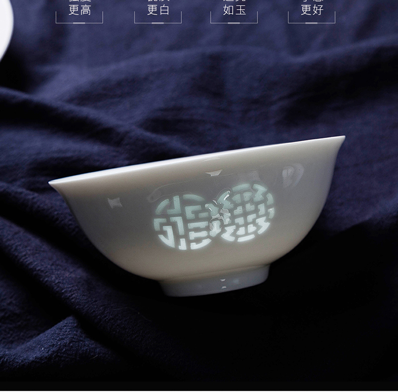 Jingdezhen live and exquisite porcelain tableware suit Chinese dishes ceramic home dishes suit mail box pack