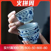 Jingdezhen imitation Ming blue and white hand-painted small hand Cup retro tea cup Master Cup Single Cup guest Cup individual cup