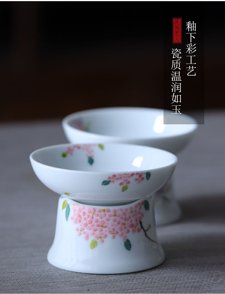 Hand - made under the glaze color filter) tea jingdezhen ceramic tea filter kung fu tea with parts by Hand