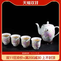 Jingdezhen ceramic hand-painted Tea Teapot kung fu tea set pastel tea maker tea ceremony single pot household cool kettle