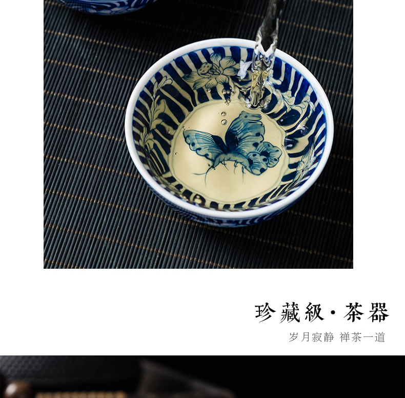 Jingdezhen ceramic checking sample tea cup individual cup hand - made porcelain of kung fu tea cups master cup single CPU