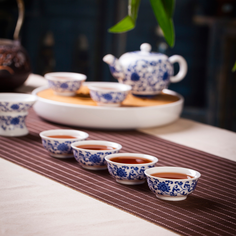 Jingdezhen ceramic tea set with tea tray sample tea cup teapot) fair keller kung fu tea set