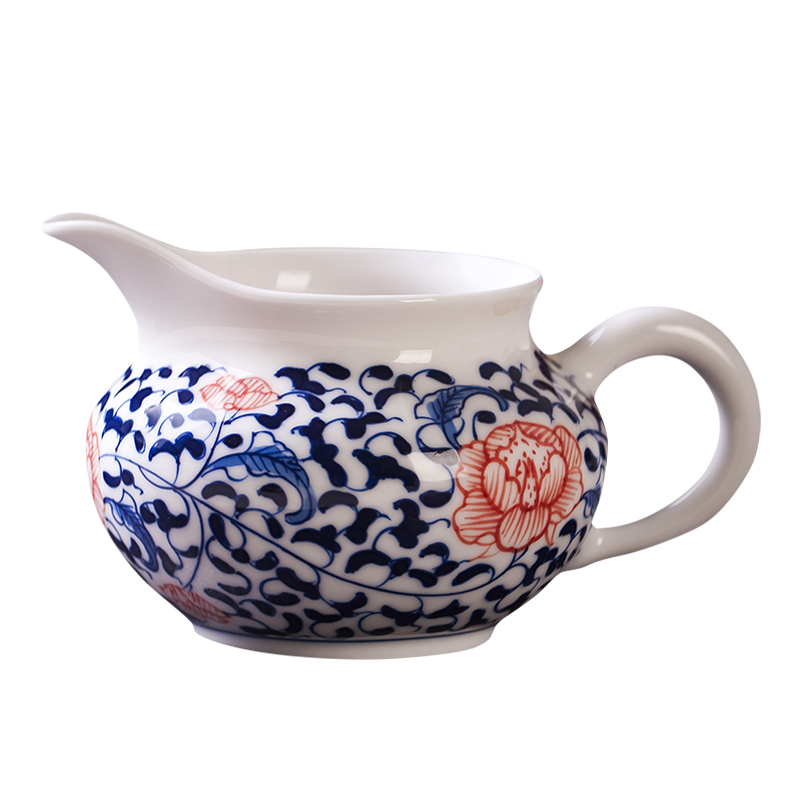 Jingdezhen porcelain glaze color hand - made under manual fair keller and kung fu tea tea points sea of blue and white porcelain tea