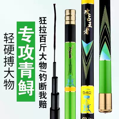 Big five sturgeon fishing rod black pit giant rod blue fishing rod big Rod violent Rod Super Hard 10H sturgeon fishing rod