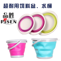 Xinzheng Folding Bait Pot Mixing Bait Pot Fish Bait Tray Bulk Tray Folding Eva Padding Bucket Fishing Gear