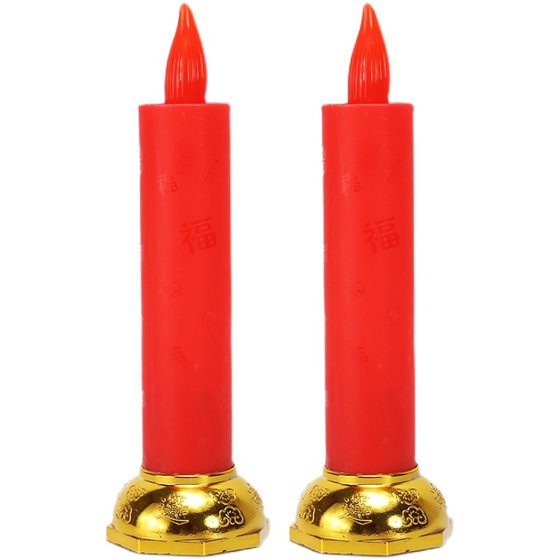 Red battery led candle lamp simulation candle stand for Buddha ornaments electronic candles for the god of wealth lamp for lamps