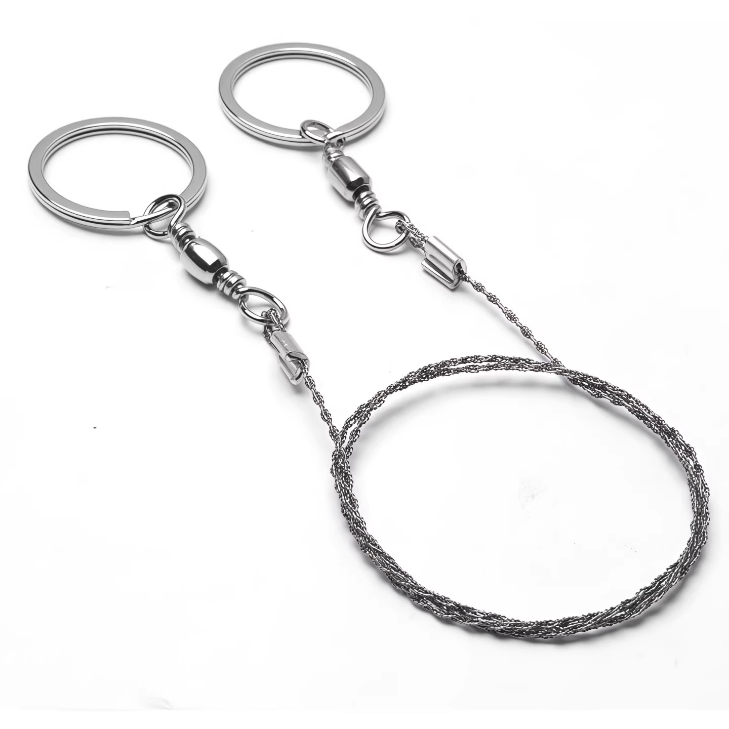 Hand-Operated Wire Saw, Portable Wire Saw, Outdoor Rope Saw, Wilderness Survival Saw, Stainless Steel Saw, Outdoor Survival Supplies