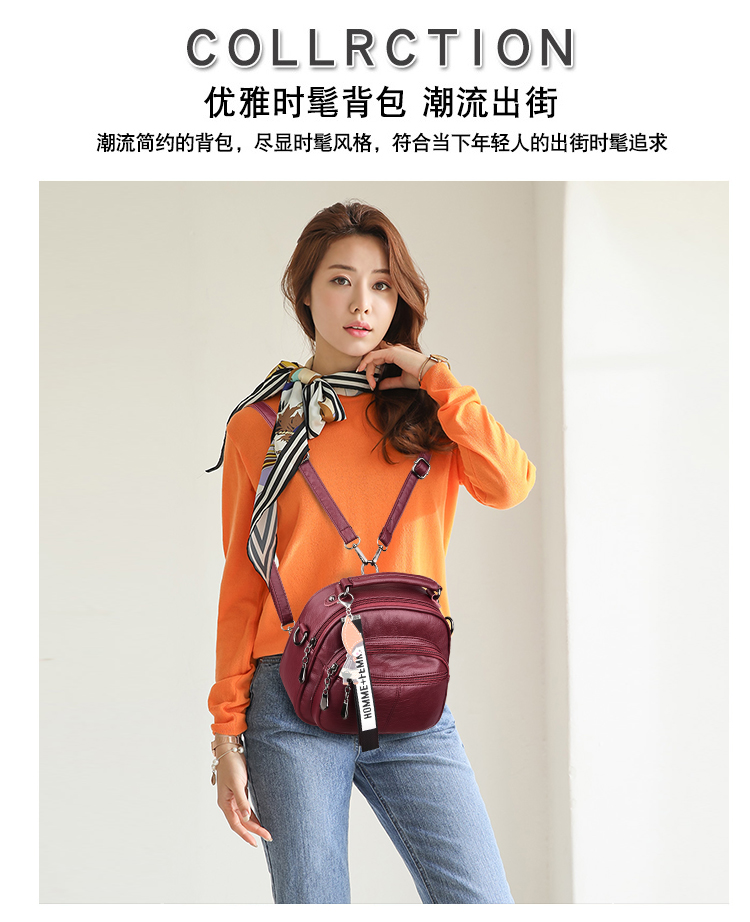 Ba lô nữ nữ 2019 mới xu hướng đường phố da mini mini nữ chéo chéo hoang dã đa chức năng vai nhỏ tươi mới - Ba lô balo túi xách nữ
