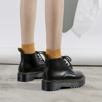 Thick-soled Martin Boots Womens Summer Thin Breathable Joker Booty Shoes Fashion Leather Locomotive Short Boots