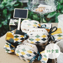 springkle spring wedding candy shape creative happy candy box Wedding high-grade empty box ins wind packing carton