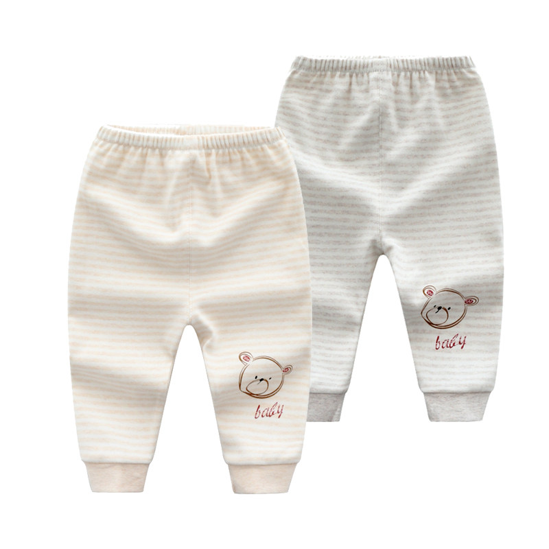 Newborn baby pants newborn spring and autumn pure cotton 0-3 months 6 underwear men and women can open the crotch single trousers
