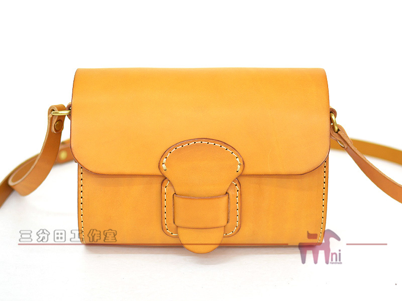Handmade leather leather bag paper-like drawings DIY version paper-type BXK-09 slanted satchel