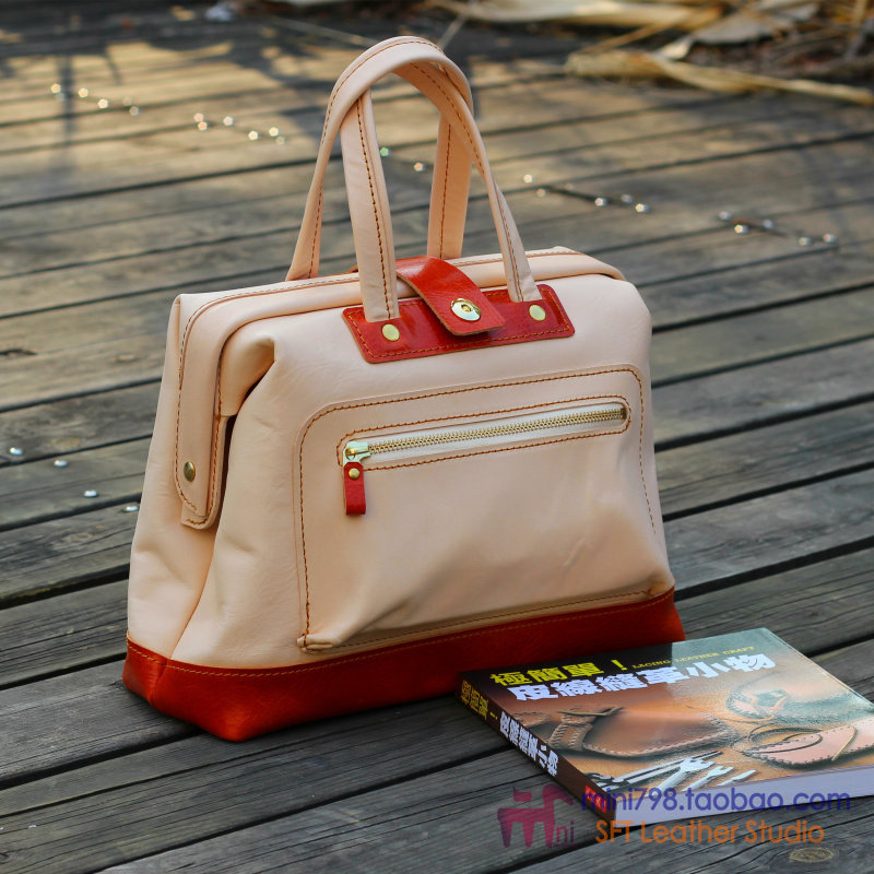 Hand-made leather bag drawings DIY hand-sewn bag paper pattern pattern tool BDQ-41 mouth gold handbag version