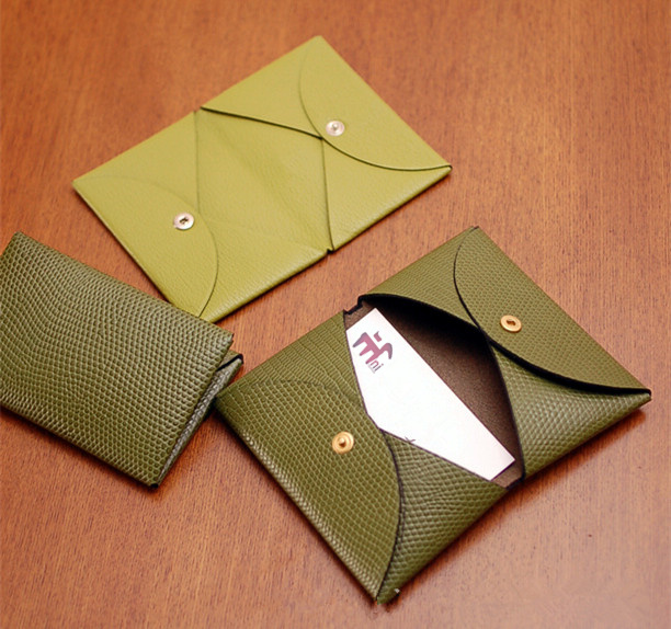 Handmade leather leather hand-sewn card bag DIY drawings paper pattern paper type QQW-22 card bag