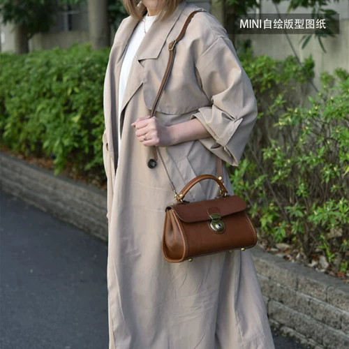 Ручная ручная ручная швейная сумка BDQ192 Рисование 4 мм версия кожаная женская сумка ручной кожи кожи карты повседневной сумки рисунки сумки