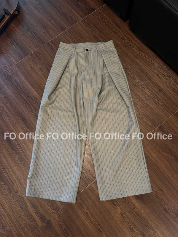 Fo Office Three-Dimensional Silhouette Trousers, Old Money Style Casual Pants, Unisex Pleated Design Striped Wide-Leg Trousers Fo Office Three-Dimensional Silhouette Trousers, Old Money Style Casual Pants, Unisex Pleated Design Striped Wide-Leg Trousers