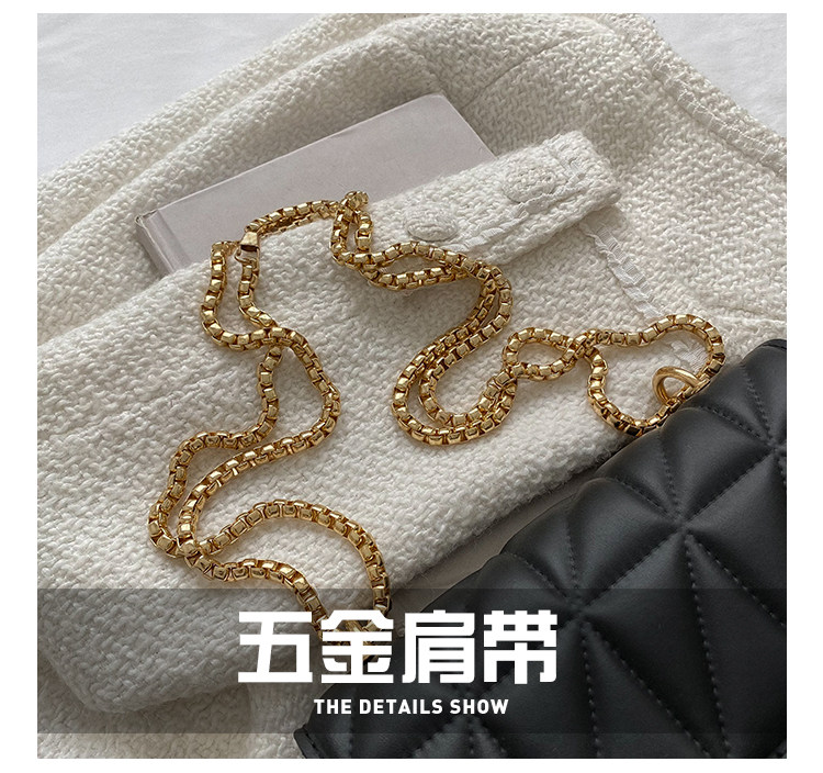 Небольшая дизайнерская цепь, сумка через плечо, ремешок для сумки на одно плечо с ромбовидным узором, коллекция 2022                       