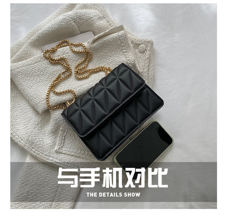 Небольшая дизайнерская цепь, сумка через плечо, ремешок для сумки на одно плечо с ромбовидным узором, коллекция 2022                       