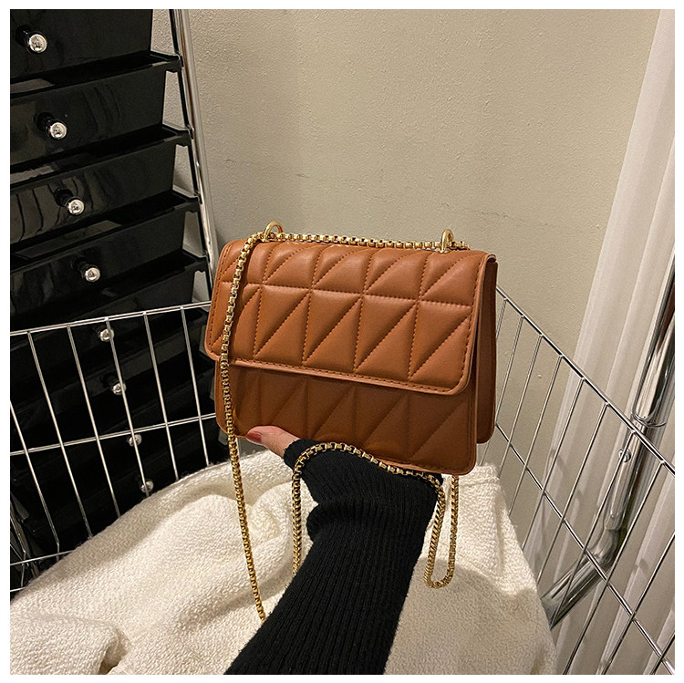 Небольшая дизайнерская цепь, сумка через плечо, ремешок для сумки на одно плечо с ромбовидным узором, коллекция 2022                       