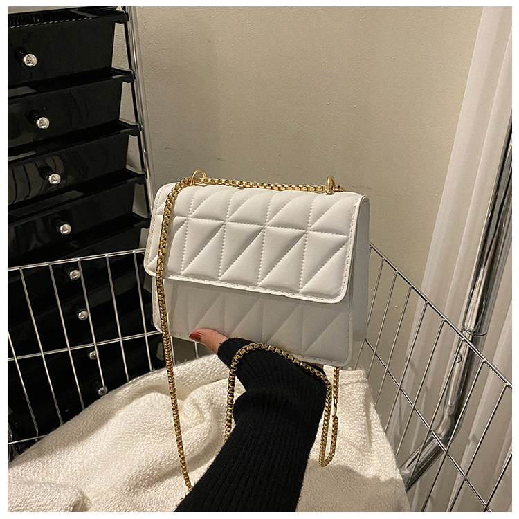 Небольшая дизайнерская цепь, сумка через плечо, ремешок для сумки на одно плечо с ромбовидным узором, коллекция 2022                       