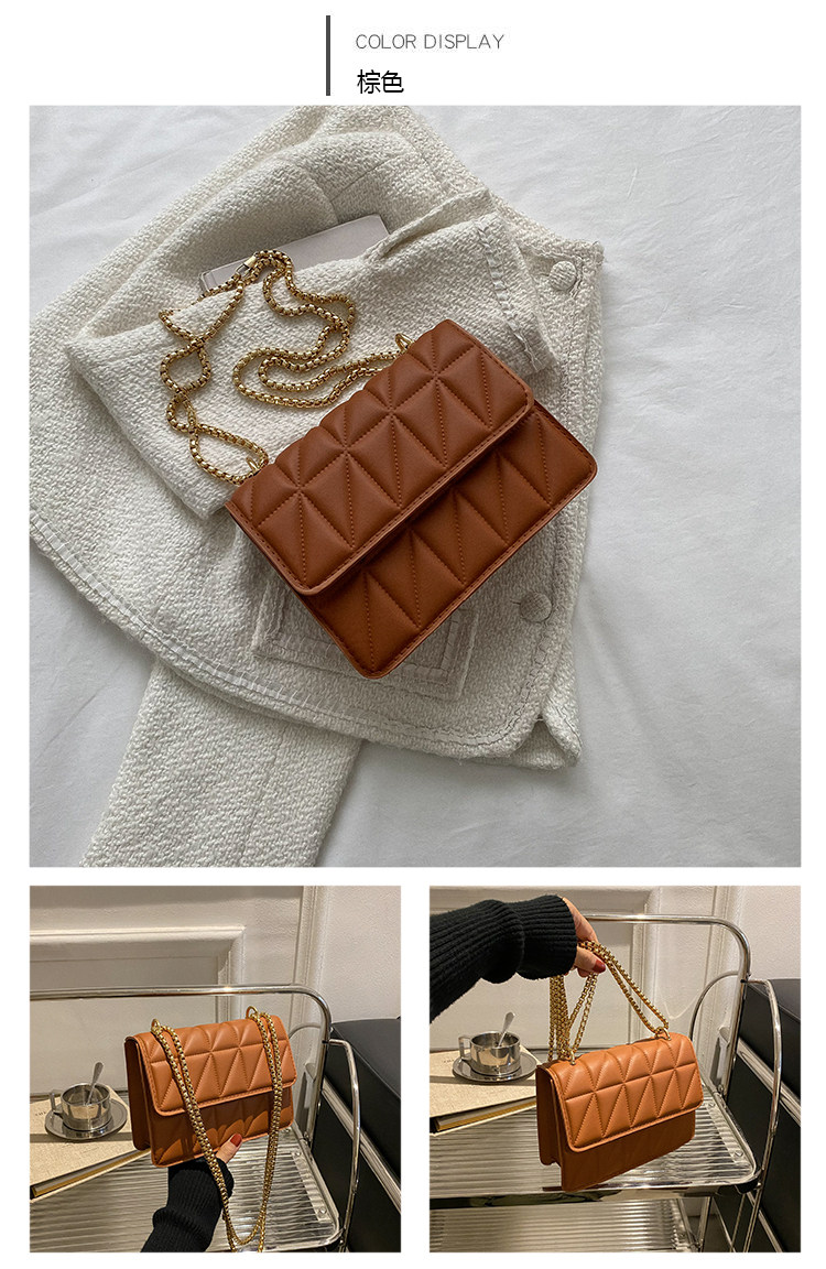 Небольшая дизайнерская цепь, сумка через плечо, ремешок для сумки на одно плечо с ромбовидным узором, коллекция 2022                       