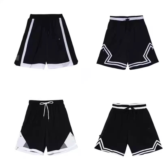 
New American basketball sports shorts breathable loose quarter-crop pants large size running fitness training pants five-quarter pants
