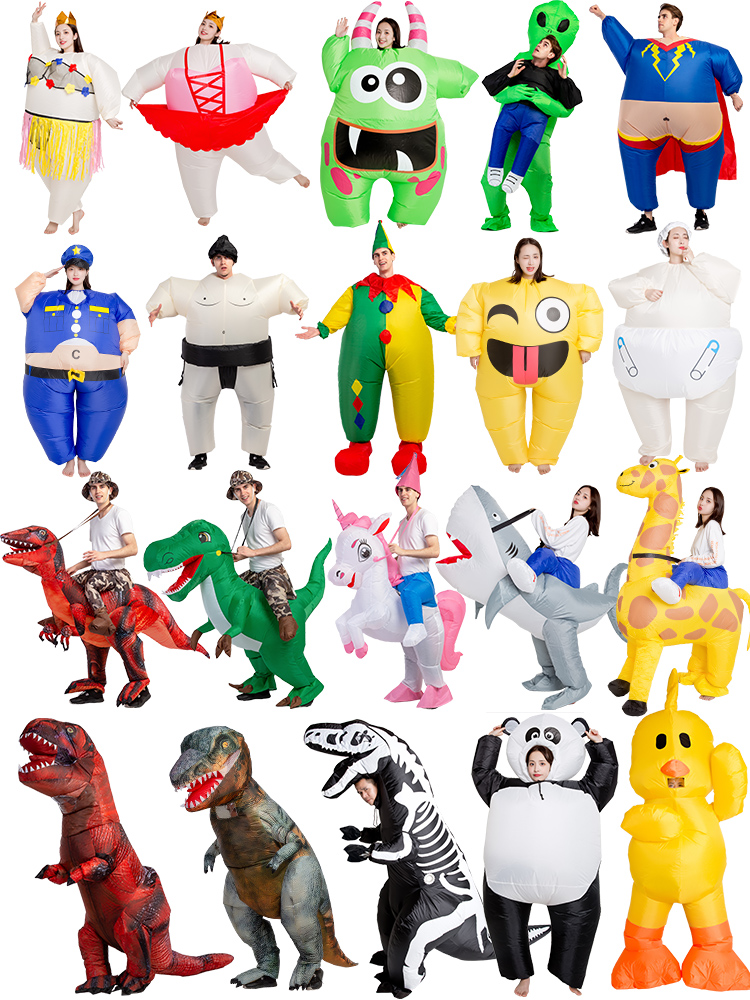 Dinosaur mount pants Children funny fat doll Sumo inflatable clothes Adult annual meeting creative props clothing