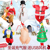 Christmas cartoon doll costume Santa Claus clothes Grandpa Inflatable Snowman Christmas Tree dress up props