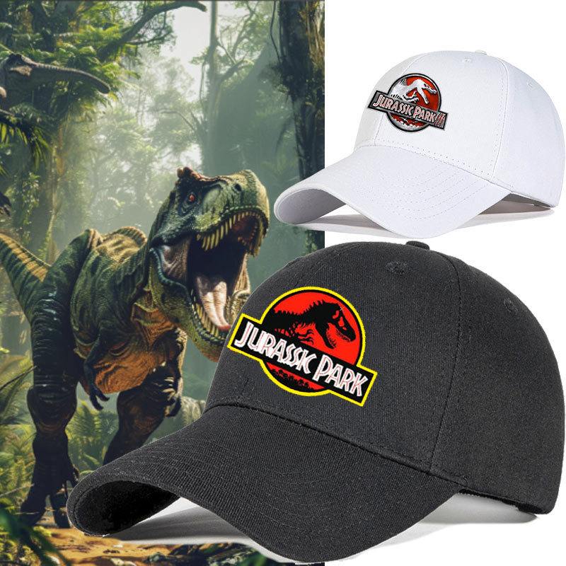 Jurassic T-Rex Printed Hat, Outdoor Dinosaur Fossil-Themed Cap for Boys and Girls, Children's Baseball Cap, Sun Hat