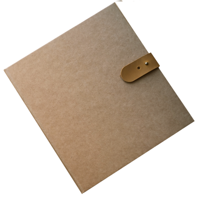 Leather buckle DIY loose-leaf photo album, creative literary niche photo album, adhesive storage album, baby scrapbook