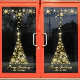 Рождественский декор, оконная наклейка, стеклянные наклейки, со снежинками