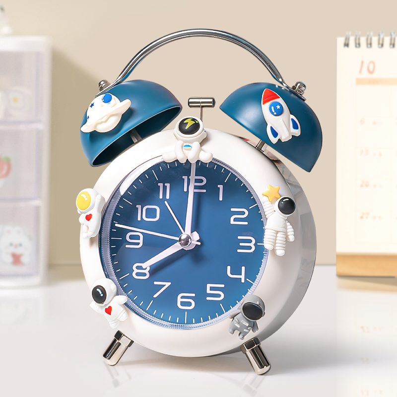 Astronaut small alarm clock student uses children boy special to get up and theorizer girl learner self-discipline cartoon clock table-Taobao