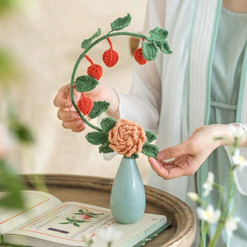 Плетеный универсальный крючок для вязания, клубок пряжи ручной работы, набор материалов, простой и элегантный дизайн, букет, DIY