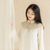 Su Su Jies family knitted cloud shoulder fake collar crochet hand diy wool knitting cotton thread crocheted material bag