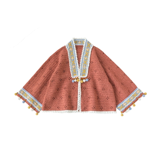 苏苏姐家 Короткий кардиган ручной работы, плетеный крючок для вязания, набор материалов, DIY