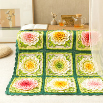 Su Su Jies family flowers blossom rich peony blanket wool hand-woven diy crochet thick wool material bag