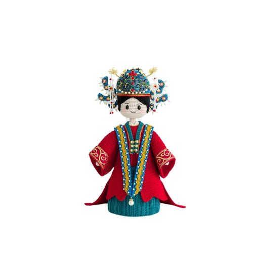 苏苏姐家 Кукла ручной работы, плетеный крючок для вязания, клубок пряжи, набор материалов, дракон и феникс, «сделай сам»