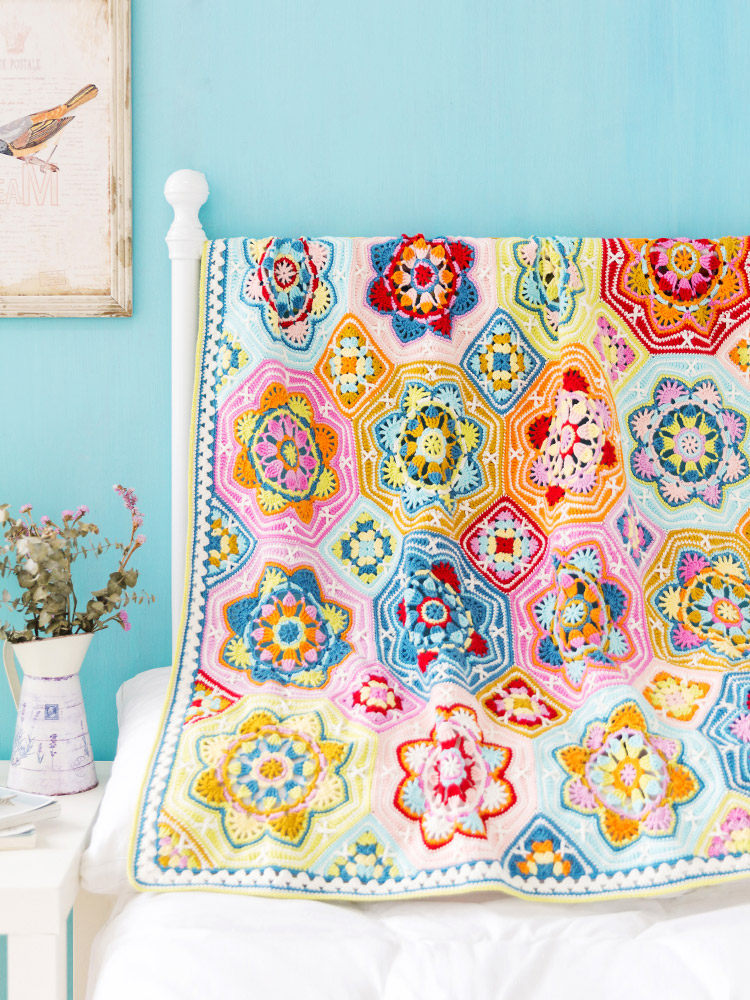 Susu's Boswa parquet blanket material pack Handmade diy crochet blanket in shag yarn group